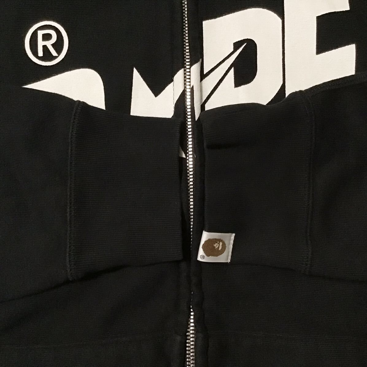 BAPESTA LOGO パーカー Lサイズ ブラック a bathing ape BAPE