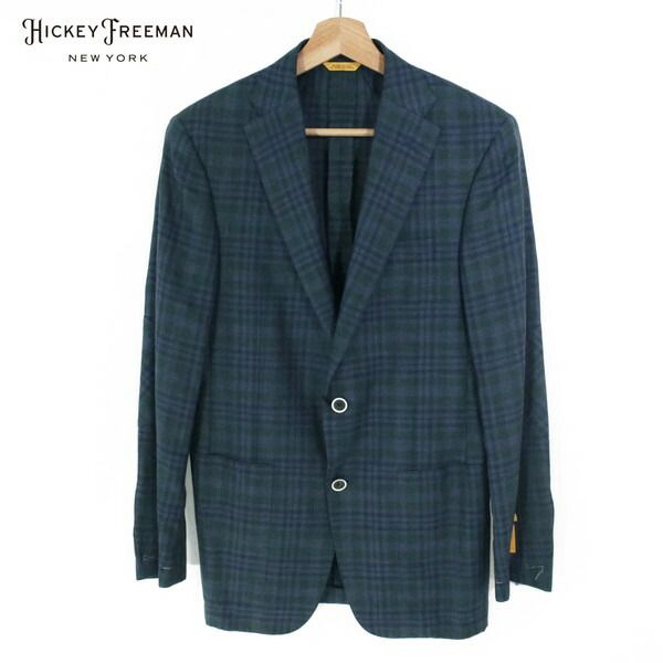 ヒッキーフリーマン チェック柄 ビジネスジャケット 75%OFF 新品 ヒッキーフリーマン Hickey Freeman ジャケット 36