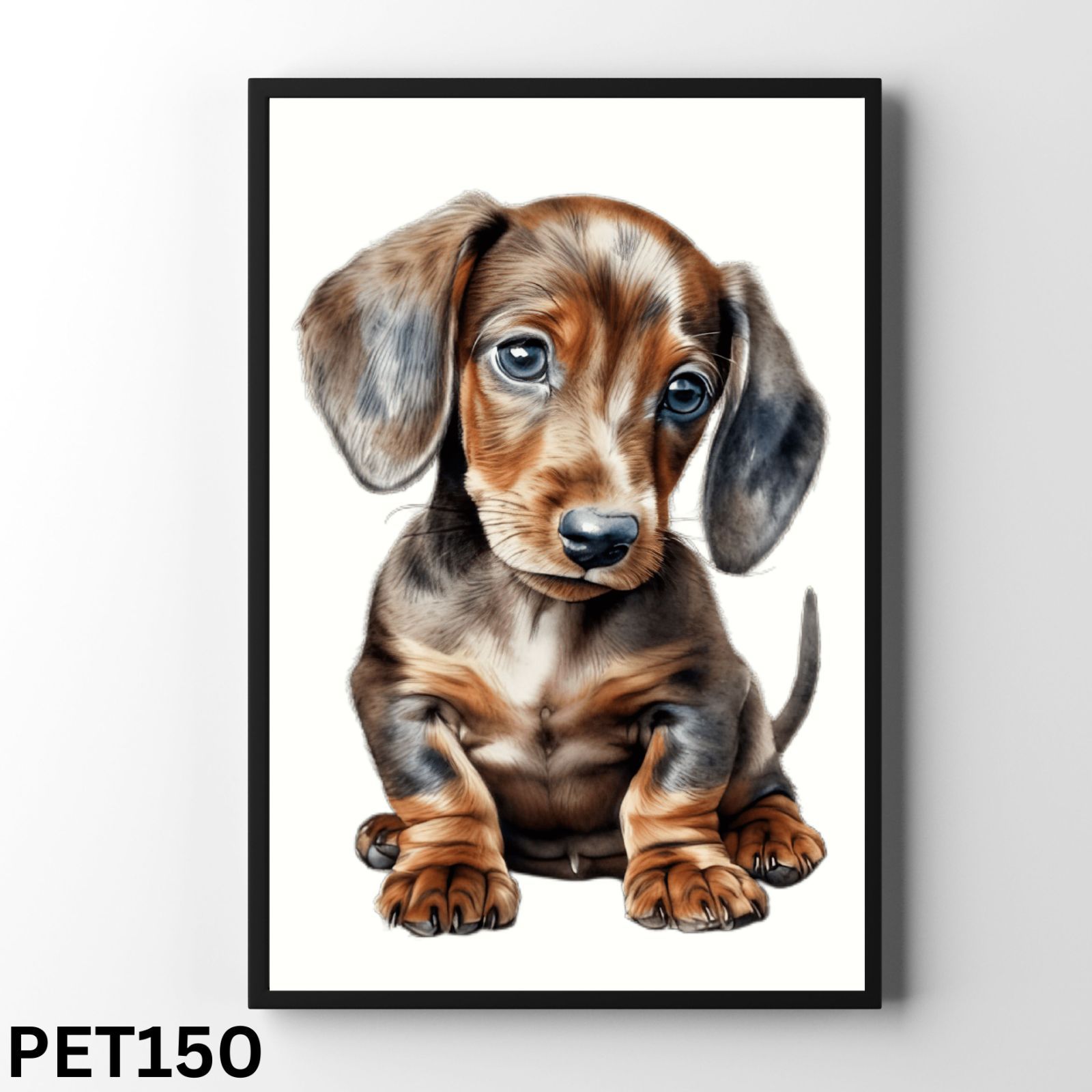 PET141 ~ 152】ダックスフンド 犬アート インテリアポスター 水彩 いぬ