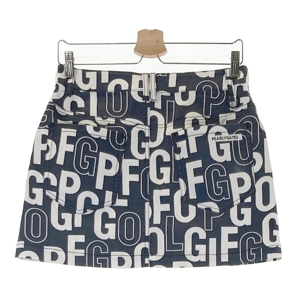 パーリーゲイツ PEARLYGATES 総柄スカート ストレッチ ネイビー系 1