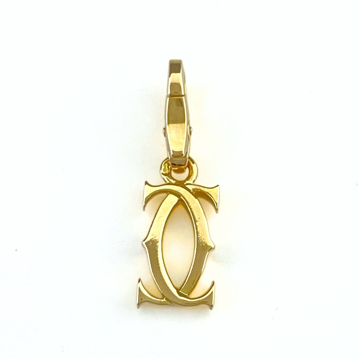 美品❣　カルティエ　2C 　イエローゴールド　チャーム　ペンダントトップ 訳あり カルティエ 2C ダイヤ イエローゴールド チャーム