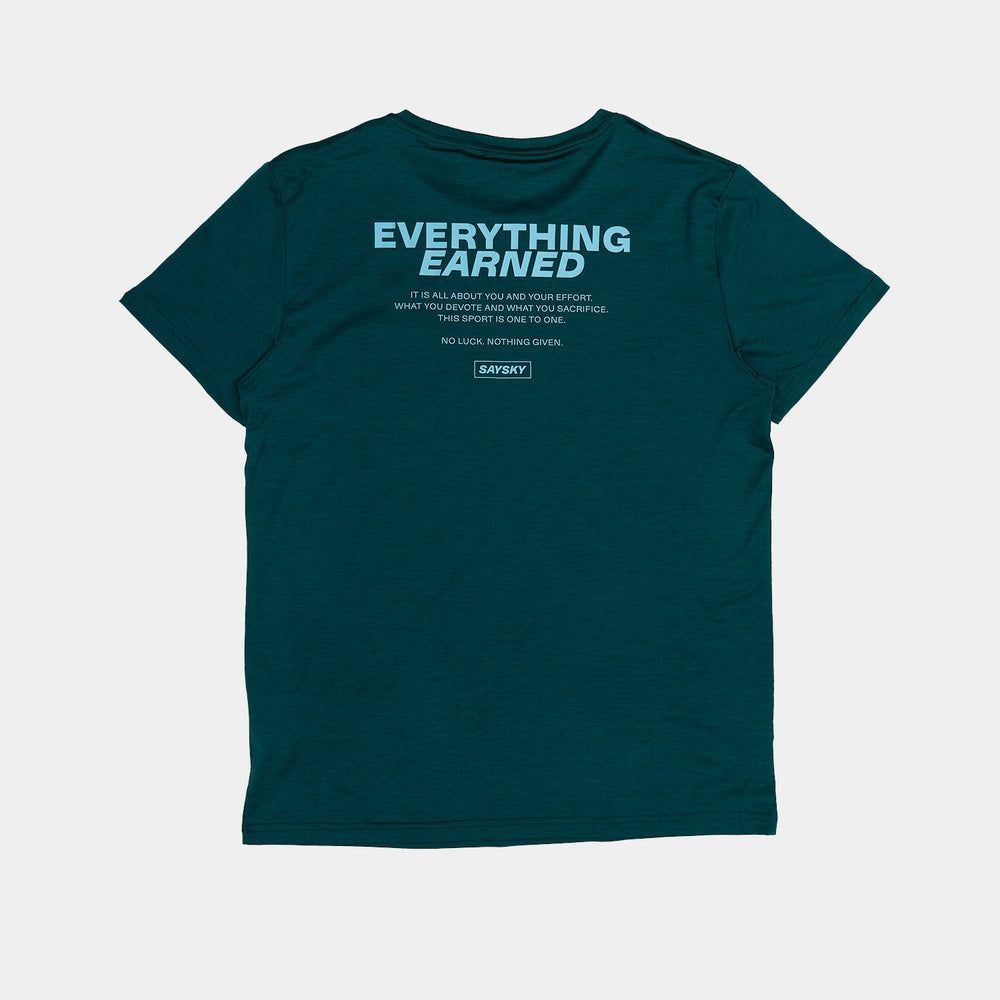 SAYSKY ランニングTシャツ OMRSS21c3010 Statement Pace T-shirt - Green メンズ
