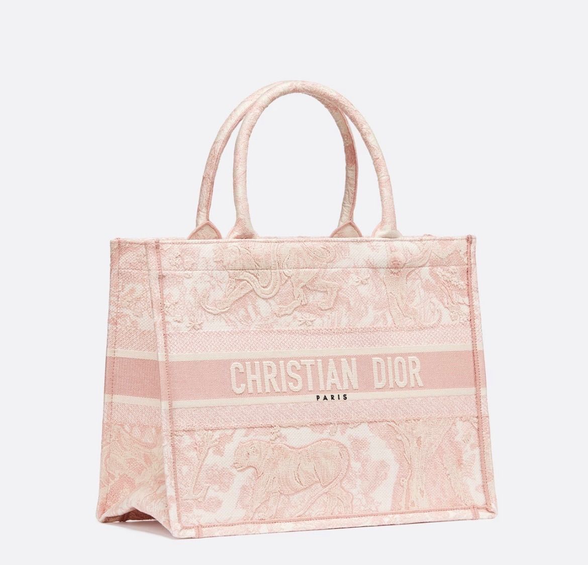 【美品】CHRISTIAN DIOR ブックトート　ピンク　ミディアム Christian Dior - 美品☆ ディオール ブックトート ミディアム