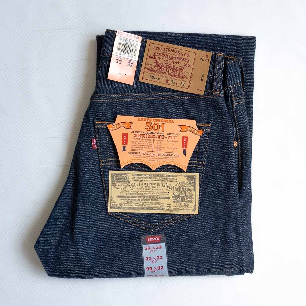 DEAD STOCK/90s】 LEVI'S 【501 デニムパンツ】33×32 リジット