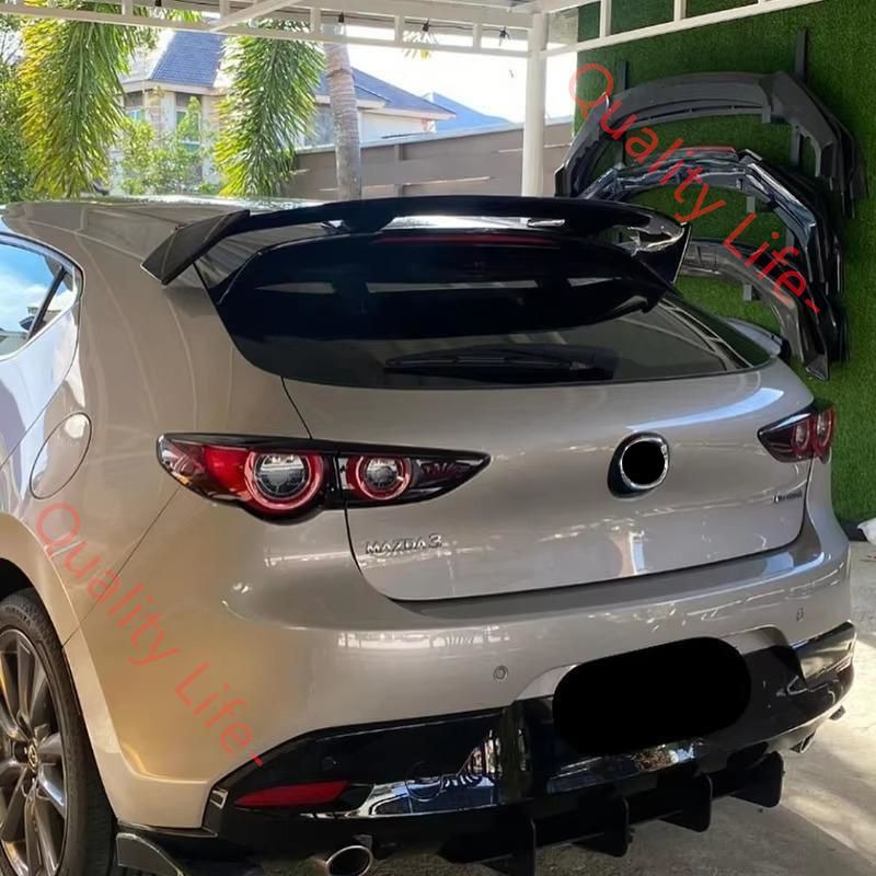 MAZDA3 ファストバック マツダ3 リアスポイラー リアウイング スポイラー エアロ カナード ブラック