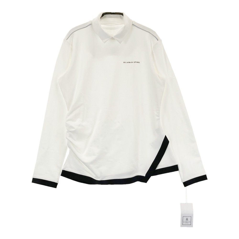 サイズ：40 LANVIN SPORT ランバン スポール VLU1062X9 タートルネック 長袖Tシャツ 千鳥柄 ホワイト系 [240101301288]# ゴルフウェア レディース ストスト