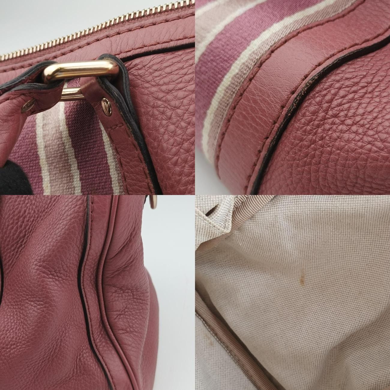 グッチGucciシェリーラインピンク×マルチレザー247205A013423293
