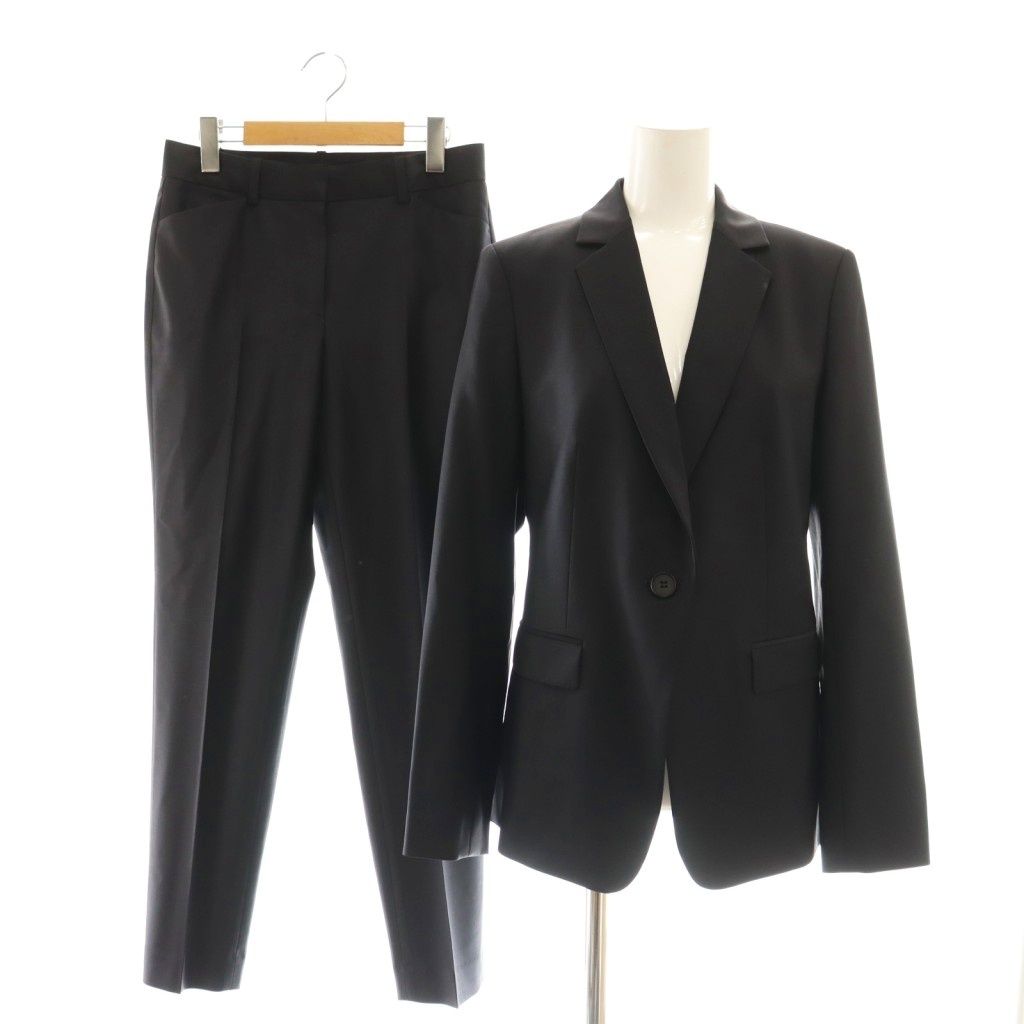 セオリーリュクス theory luxe Executive Bergman4 ジャケット×Executive Hasie パンツ スーツ セットアップ 36 ブラック |DF OS