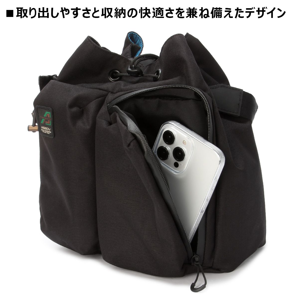 アッソブ 巾着バッグ ショルダーバッグ メンズ ブランド 斜めがけ