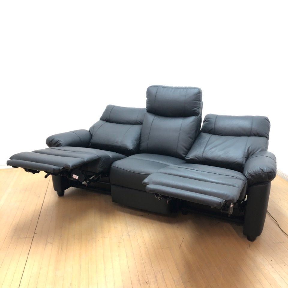 NITORI ニトリ 3人掛け 電動リクライニングソファ テーブル付き