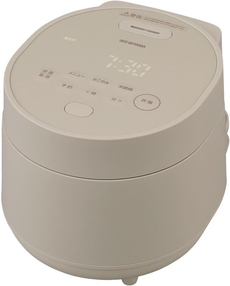アイリスオーヤマ 炊飯器 3合 一人暮らし 自動調理メニュー webレシピ付き 低温調理可能 50銘柄炊き分け ライトモカ おしゃれ マイコン式 RC-MGA30-C