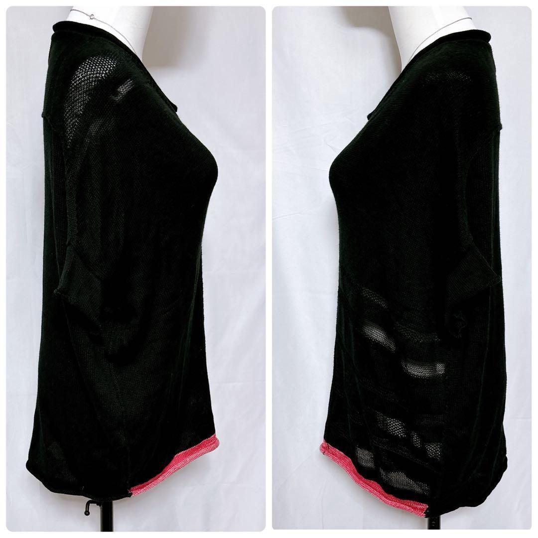  ワイズ ヨウジヤマモト Y s シルク透け感ニットセーター 半袖カットソー in Japan 五分袖 七分袖 ニット セーター