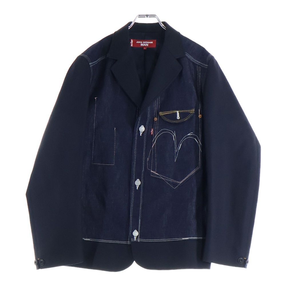 COMME des GARCONS JUNYA WATANABE MAN コムデギャルソンジュンヤワタナベマン 20SS AD2019 ×Levi s リーバイス 501 1954年モデルカスタマイズ パッチワーク デニムパンツ インディゴ WE-P203