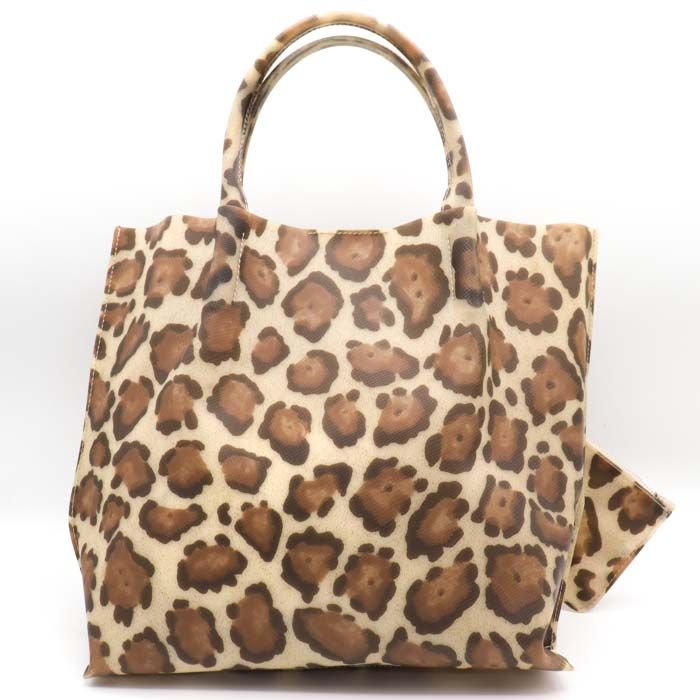 レディース Anya Hindmarch レオパード柄ハラコバッグ