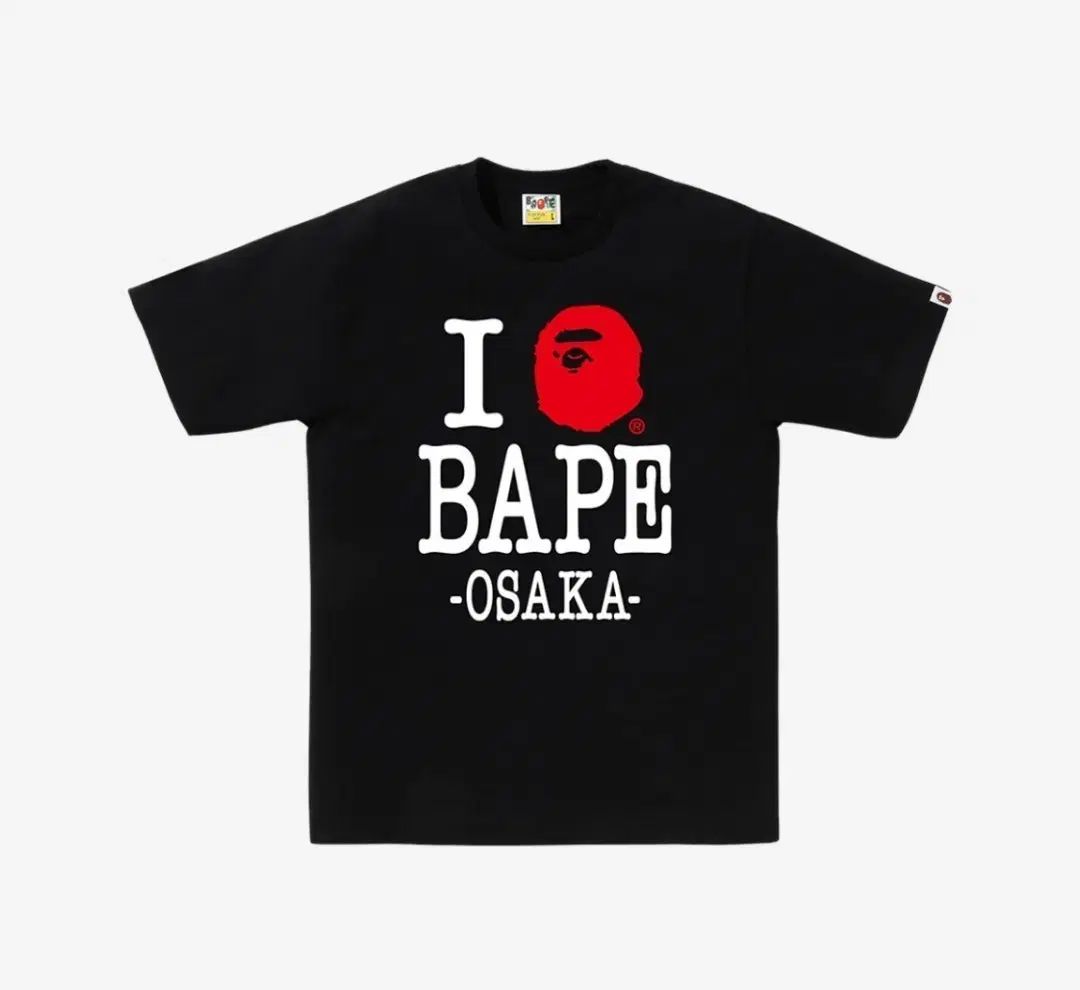 A BATHING APE アベイシングエイプ I LOVE BAPE 大阪 ブラック 半袖Tシャツ