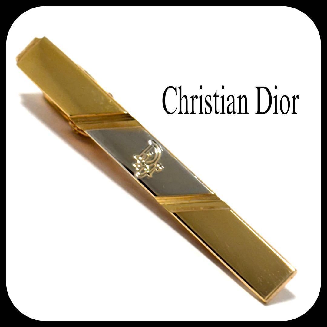 クリスチャンディオール CD ネクタイピン シルバー×ゴールド