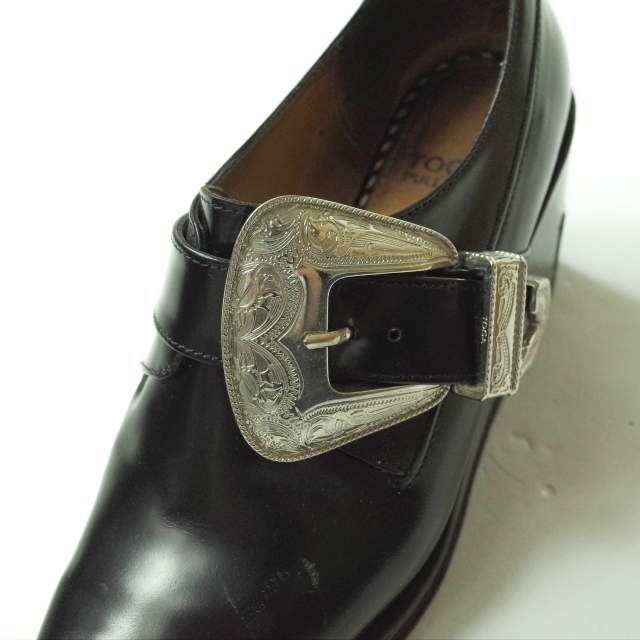 TOGA PULLA トーガ プルラ Metal Buckled Wedge Heel Monk Strap Shoes