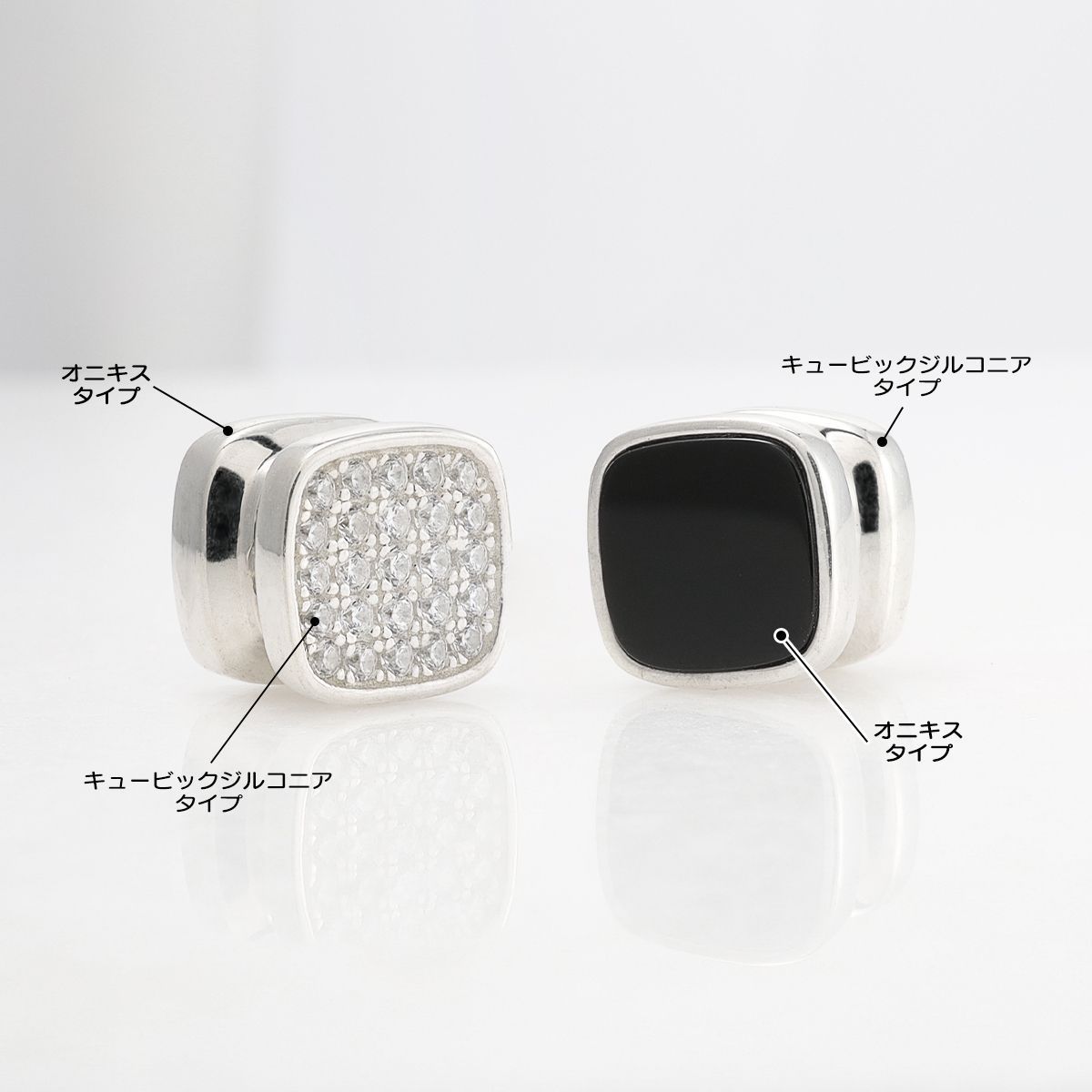 アクセサリー ピアス イヤリング マグネット フェイク スクエア 四角 