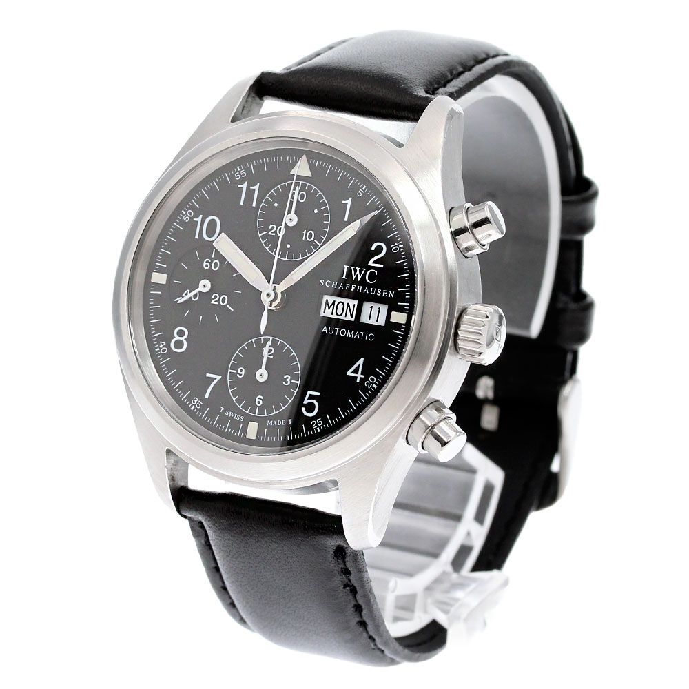 IWC IWC SCHAFFHAUSEN IW370603 フリーガー クロノグラフ デイデイト 自動巻き メンズ良品_840157