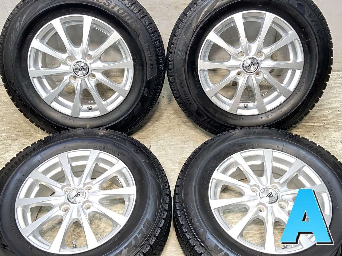 185|70R14 ブリヂストン ブリザック VRX2 AZ SPORTS 14x5.5 50 100-4穴 タイヤ スタッドレスタイヤ ホイールセット 4本セット w14250223008