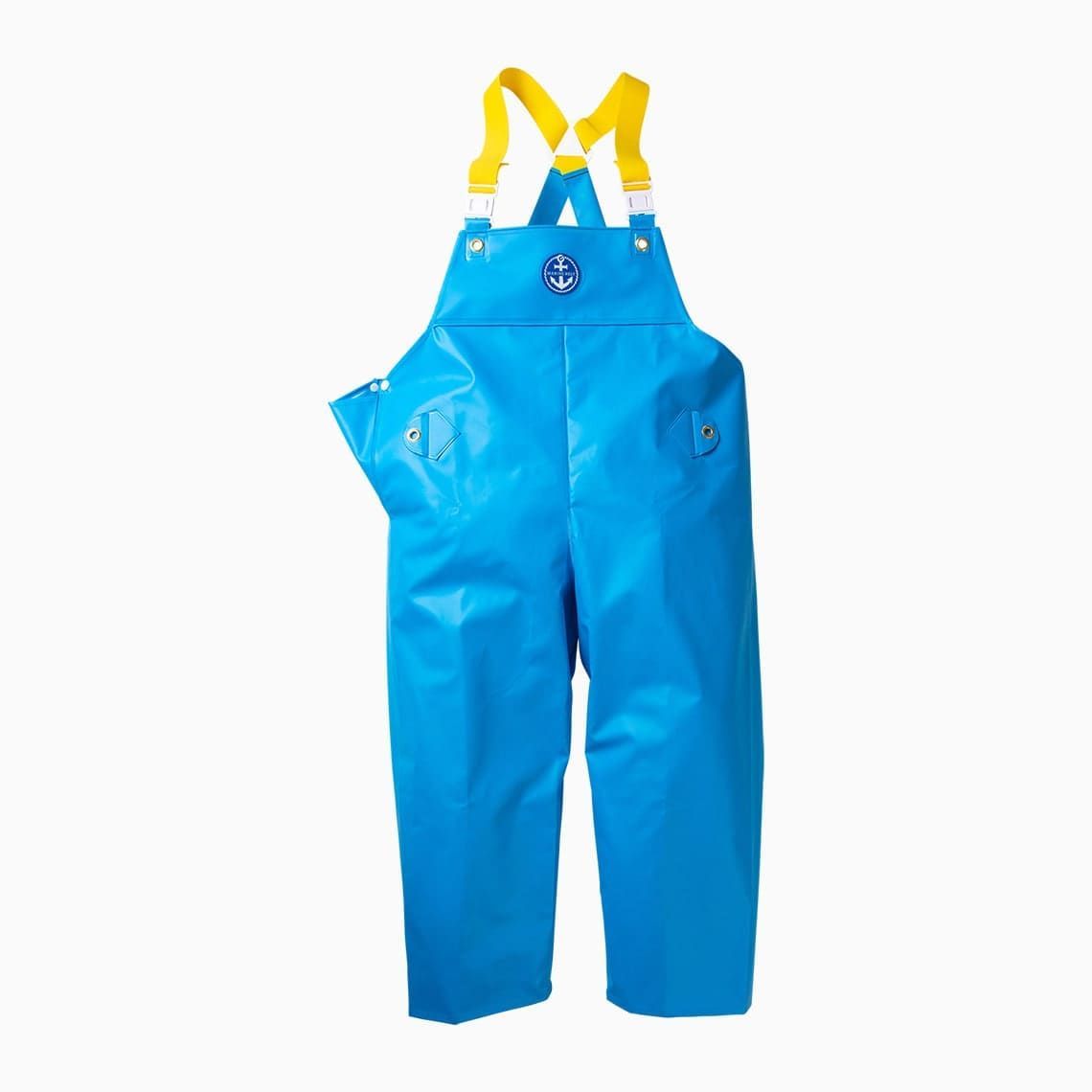 【4L】尾崎産業 マリンレリー胸付ズボン ライトブルー 漁師用カッパ 釣り 水産合羽 雨合羽 マリンズボン サロペット