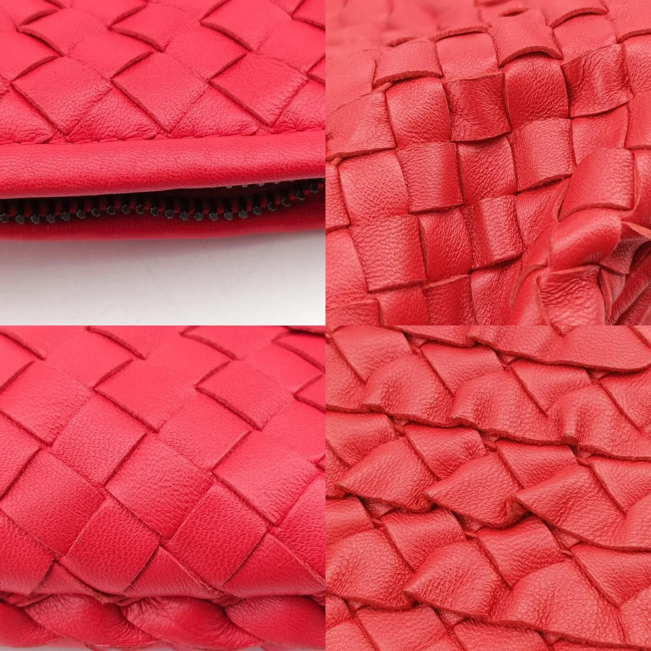 ボッテガヴェネタBottega VenetaイントレチャートレッドラムスキンB02629729N