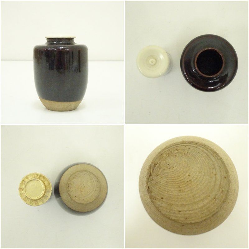 陶六造 肩衝茶入（仕覆付） 茶入れ 茶道 茶道具 おしゃれ 道具