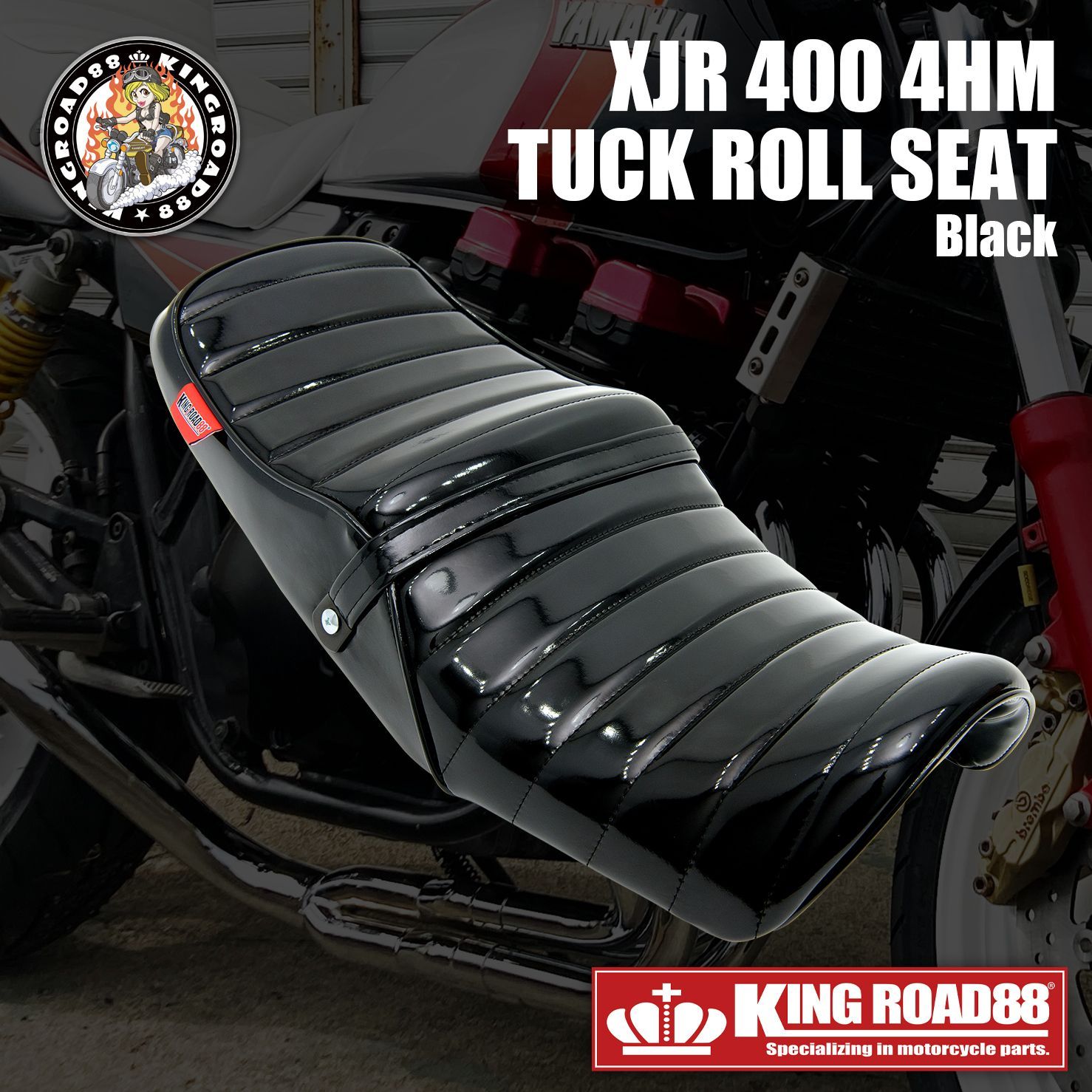バイク 即日発送 xjr400 タックロールシート 高級革 高密度ウレタン使用