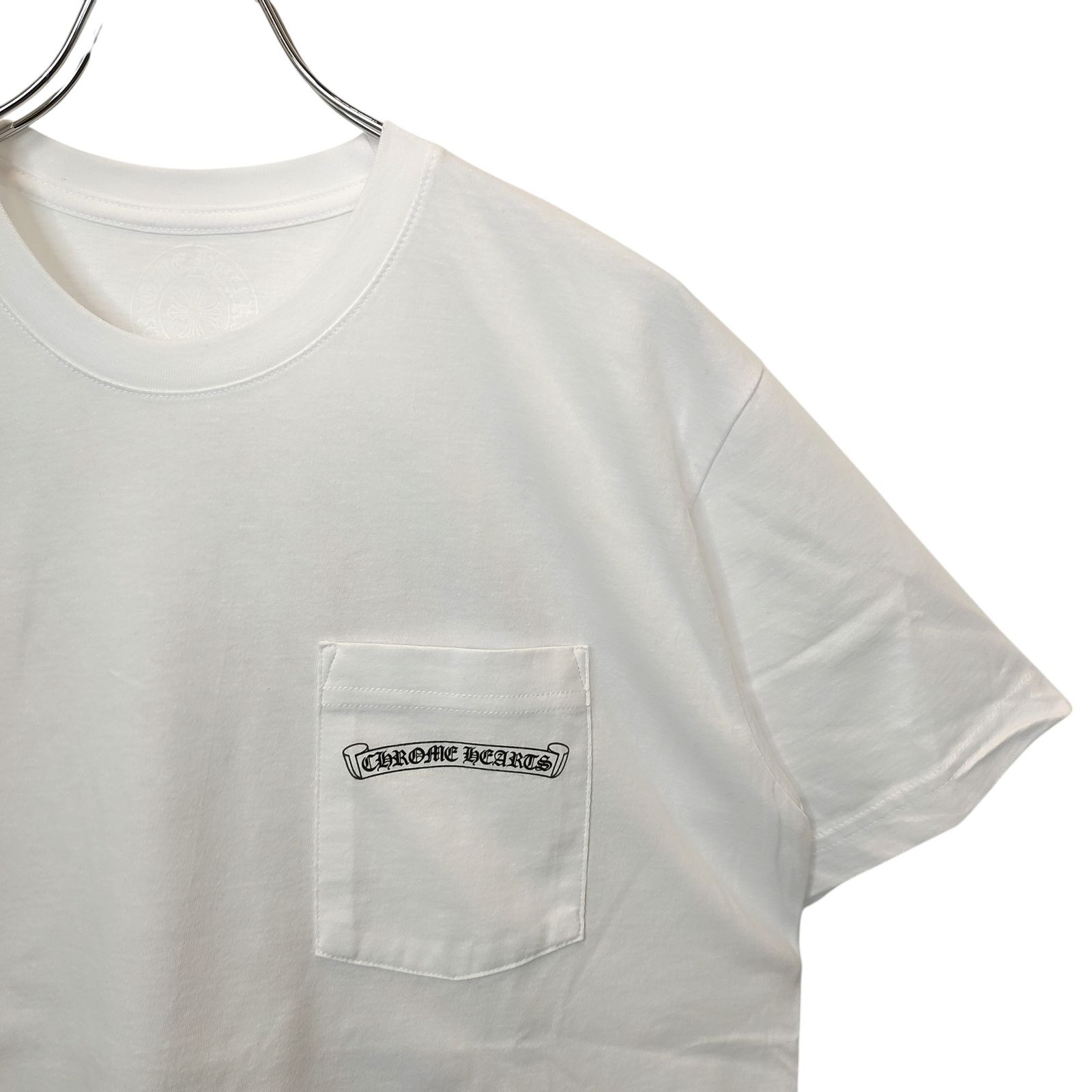 クロムハーツDAGGER EYE CHART バックプリントTEE ホワイト L クロム