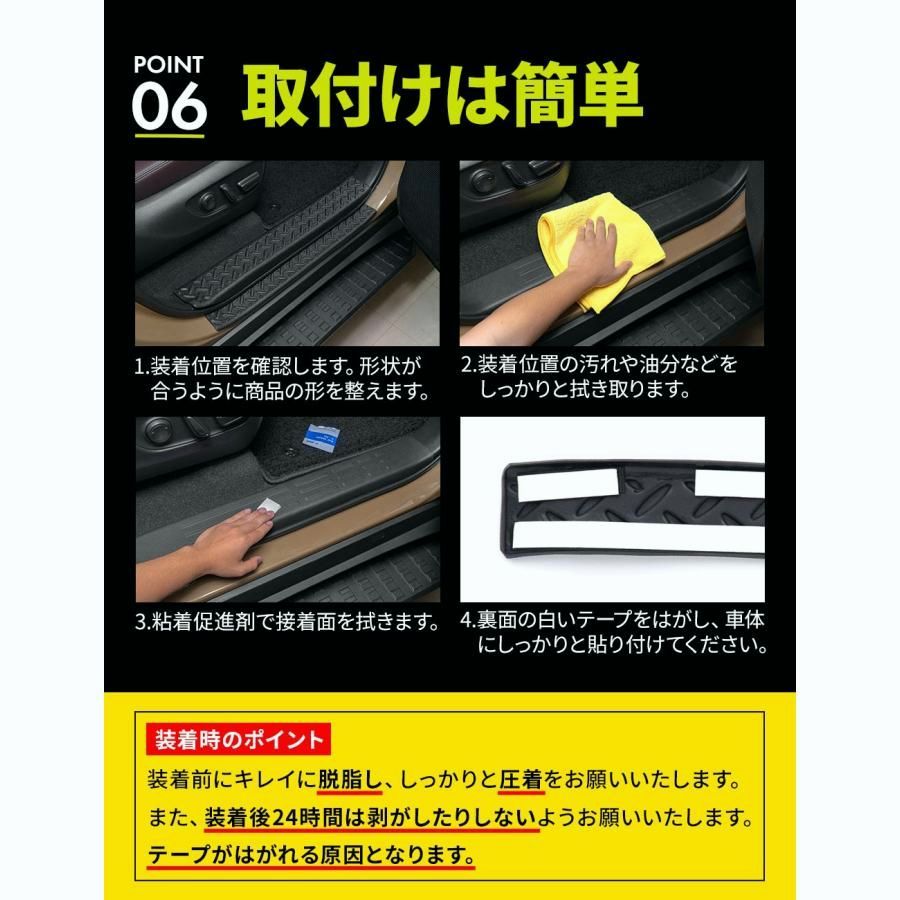 ランクル 250 スカッフガード TPE 8p 当社オリジナル商品 縞板 キズ防止 取り外し 水洗い カスタム パーツ ランドクルーザー シェアスタイル BRIGHTFACE_UK