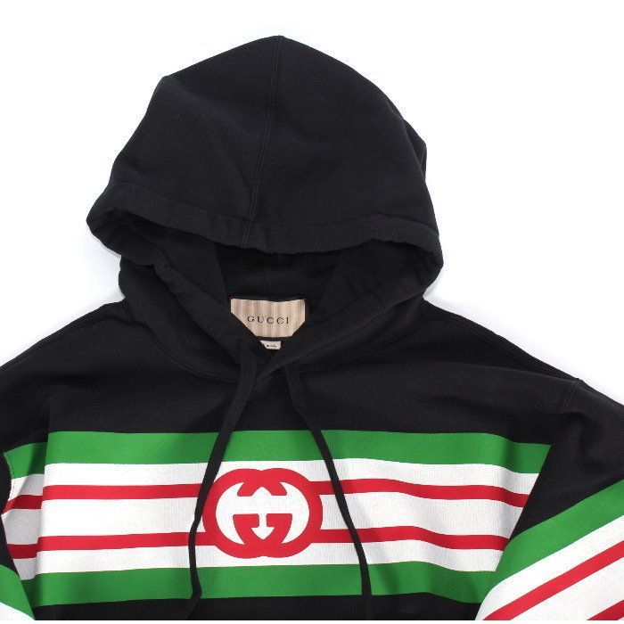 グッチ インターロッキングG パーカー 646953 XJDAH 1082 Gucci Interlocking G Print Hoodie 'Black' 646953-XJDAH-1082