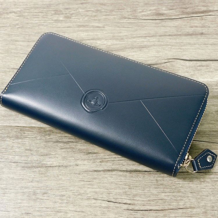 492 新品 ヴィヴィアンウエストウッド エンベロープ ラウンドジップ長財布 新品 定価35,200円 ヴィヴィアンウエストウッド ラウンドジップ
