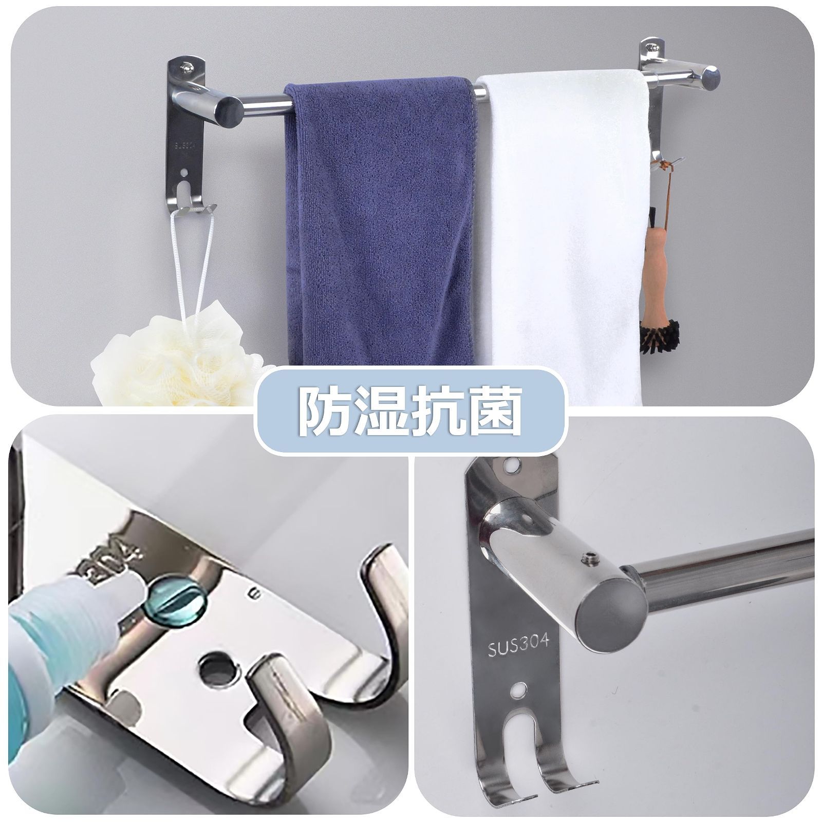 新しい CCPGVDMV(小さな店) ゴールドスイベルタオルバーシルバータオル トイレ用設備
