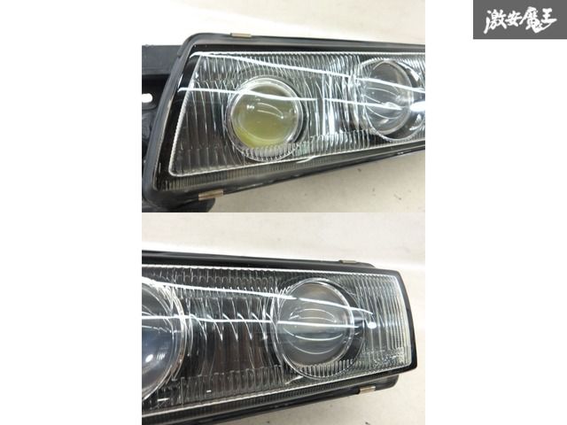 割れなし 純正 OP オプション S13 シルビア 3眼 プロ目 ヘッドライト