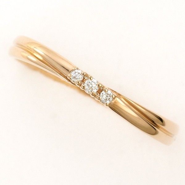 スタージュエリー K10PG リング ring 指輪 11号 ダイヤ 0.02 総重量約1.1g