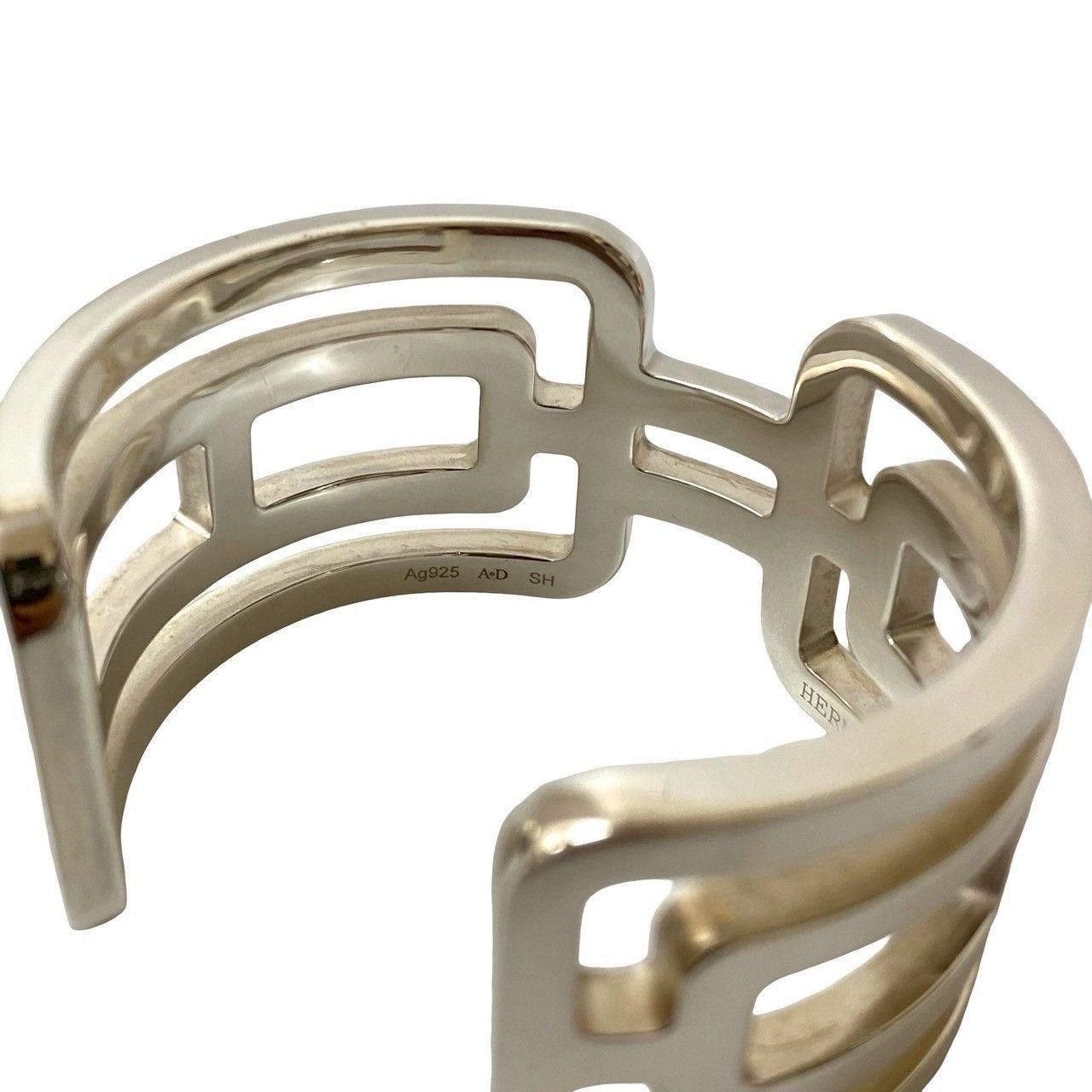 極 美品 希少品 HERMES エルメス アルルカン バングル シルバー