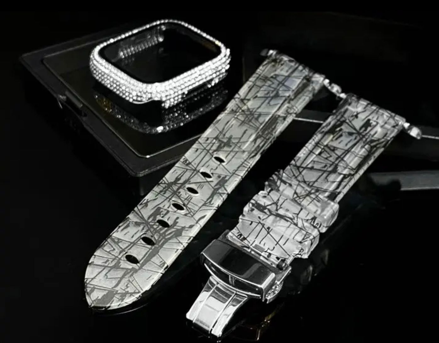 ０９ アップルウォッチバンド ラバーベルト Apple Watch キラキラ ケース カバー 4 5 6 7 8 9 se メンズ レディース 38mm 40mm 41mm 44mm 45mm
