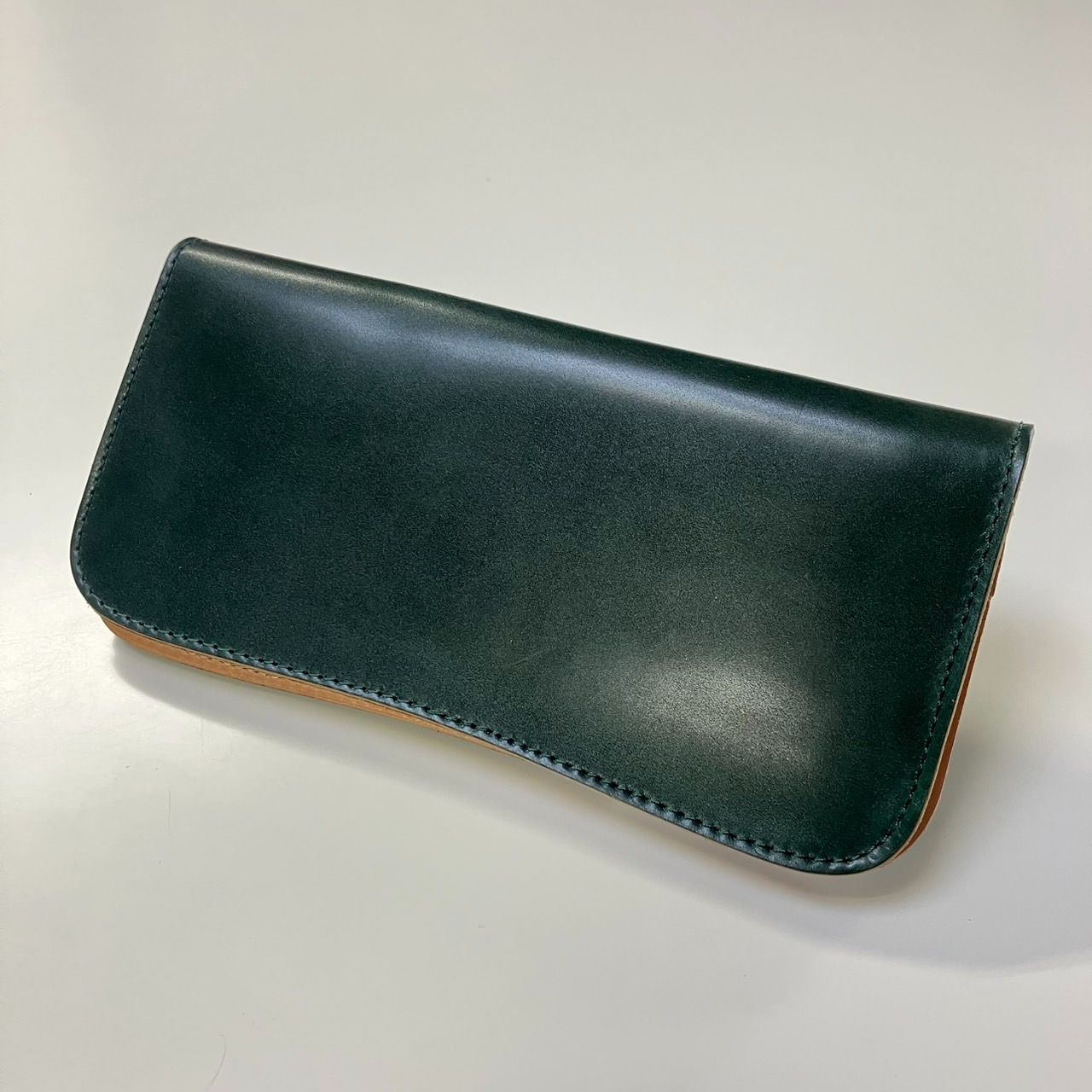 B品 ♥ 新喜皮革 オイルコードバン二つ折りロングウォレット 日本製 0458QG