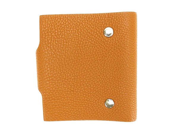 エルメス HERMES 手帳カバー ユリスミニ アジェンダ ライトブラウン×シルバー レディース