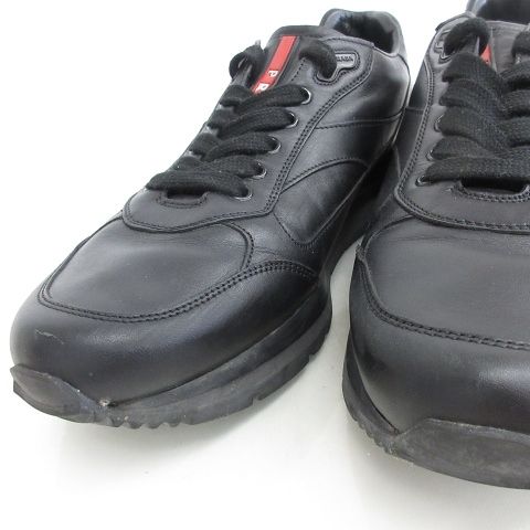 PRADA　プラダ　スポーツ　シューズ　42 1073　サイズ7　黒　レザー プラダ PRADA スポーツ4E2043 カーフレザー ブラック - メルカリ