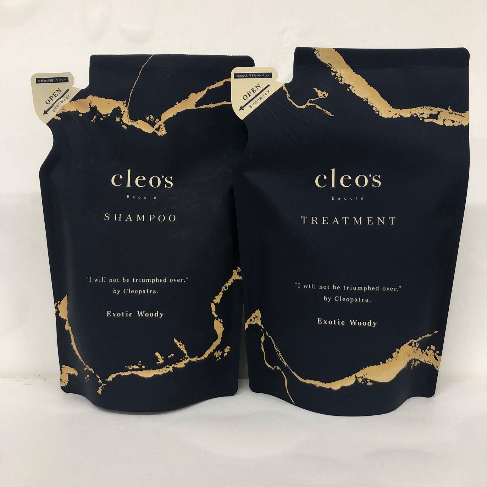 H573 K cleo's Beaute クレオズボーテ エクストラモイストシャンプー 300ml+リペアトリートメント 300ml エキゾチックウッディの香り つめかえ用