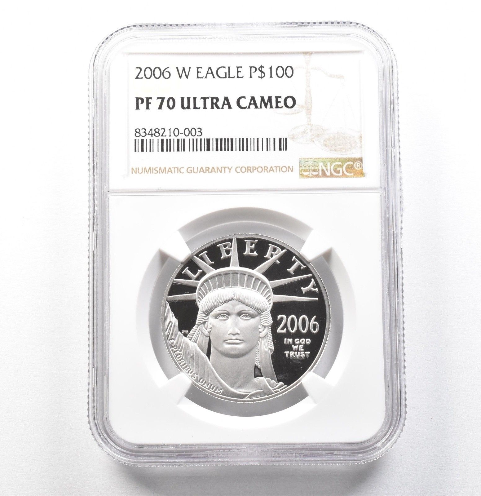 2006W 100ドル アメリカン プラチナ イーグル 1オンス プラチナ PF70