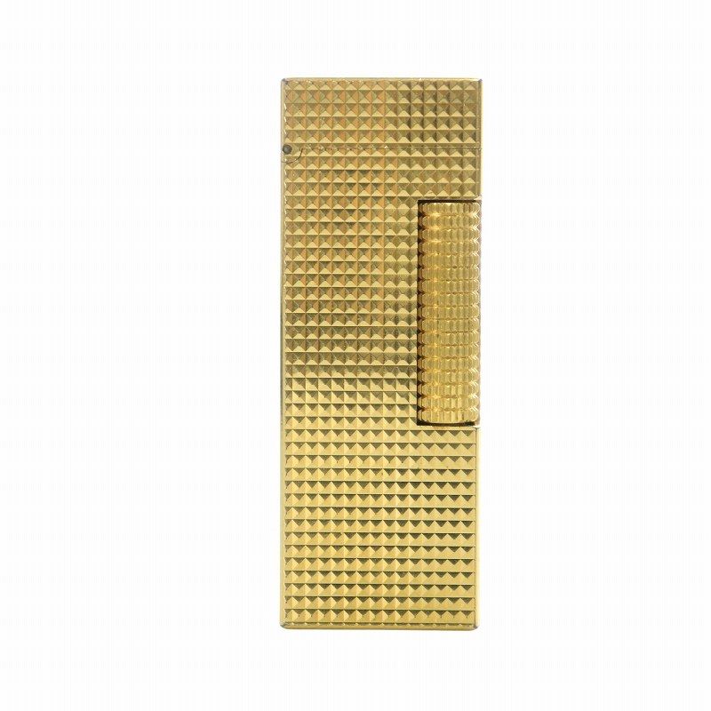 ダンヒル dunhill ガスライター ローラー 喫煙具 タバコ 小物 火花 済み ゴールド 金色 GY18 |MQ