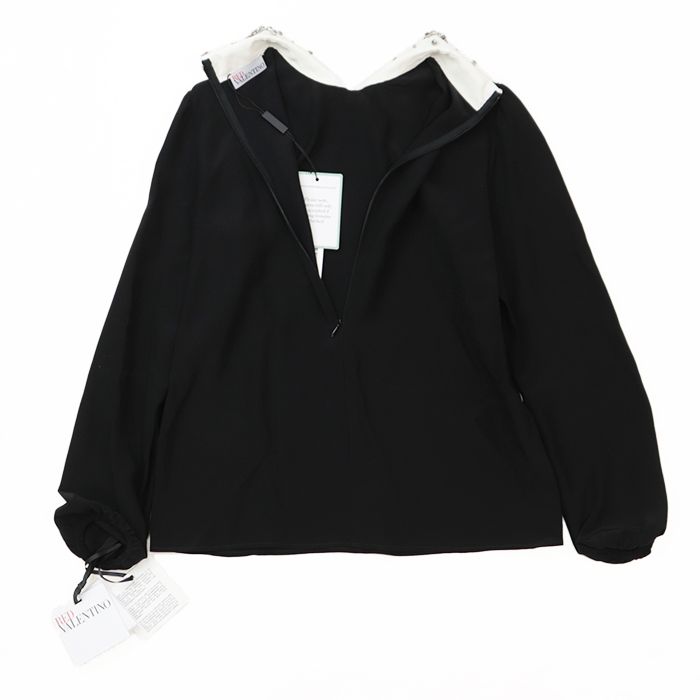 未使用】RED VALENTINO レッドヴァレンティノ 長袖シャツ ビジュー 