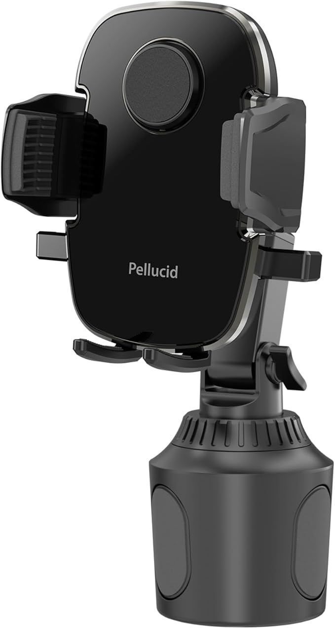 ペルシード Pellucid 車内用品 車載スマホホルダー ドリンクホルダー取付 片手ワンタッチ開閉スマホホルダー 手帳型ケース 縦横置き対応 ドリンクイン PPH2111
