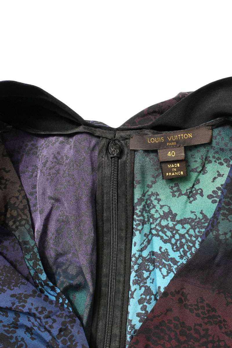 ルイヴィトン RW171B AON FBBL73 パイソン柄レイヤードシルクノースリーブトップス レディース 40 USTAUSTRALIA_COM_AU