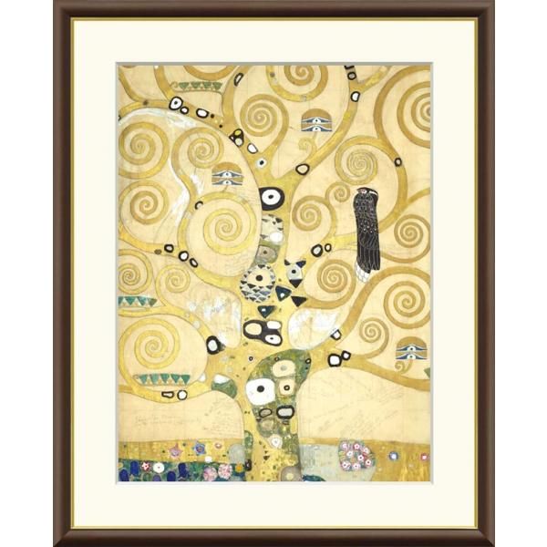 高精細デジタル額装版画 世界の名画 クリムト 「 生命の樹 」 サイズ F6号