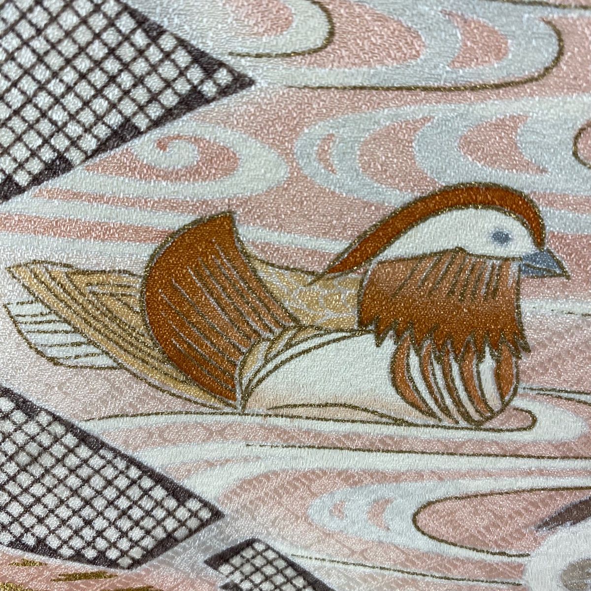 確認ページ 訪問着 身丈157.5cm 裄丈65cm M 袷 千總 菊 鴛鴦 金糸 金彩