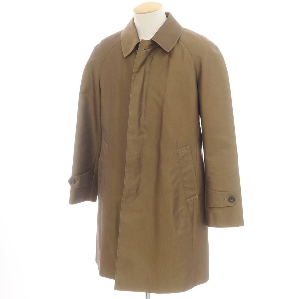【中古】アクアスキュータム Aquascutum コットンポリエステル ライナー付き ステンカラーコート ブラウン【サイズ36】【メンズ】