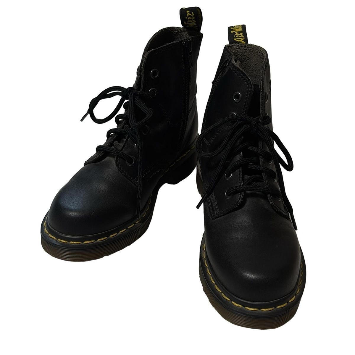 Dr.Martens ドクターマーチン ショートブーツ 4 レディース - 黒 6ホール レザー